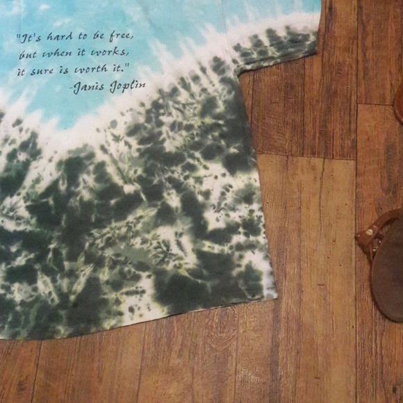 RARE VINTAGE Janis Joplin Hand Dyed By Sundog XL Hippie 70's 60's Double sided - Picture 13 of 13